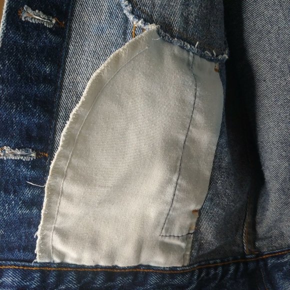 Vintage 1980s Sunset Blues Womens Small Denim Jean Jacket Dark Acid Wash Retro - Picture 7 of 9
